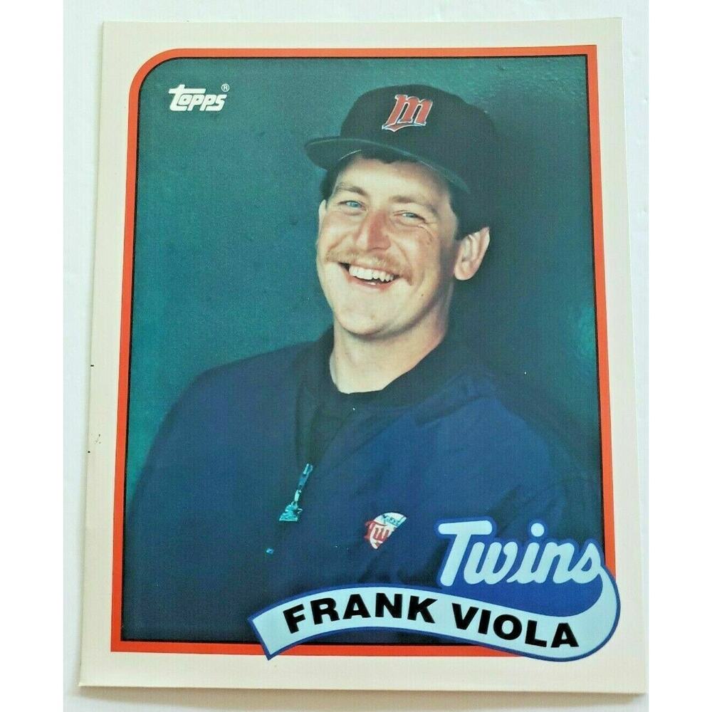 1989 Topps Frank Viola Baseball Duo-Tang School Paper Pocket Folder New